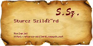 Sturcz Szilárd névjegykártya