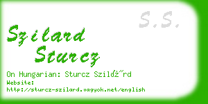 szilard sturcz business card